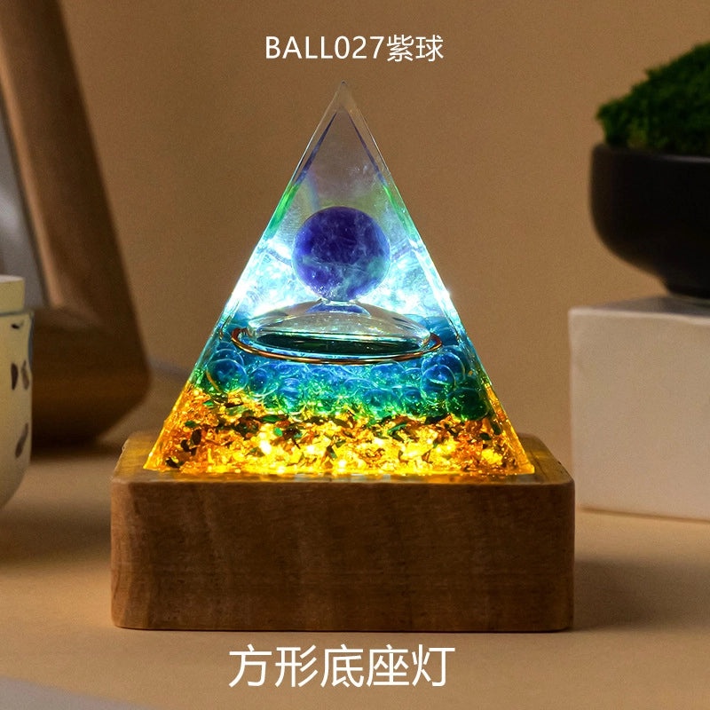 Minimalist Natural Crystal Pyramid Ornament Small Conical Decorative Crystal Piece|Home Decor Accessories