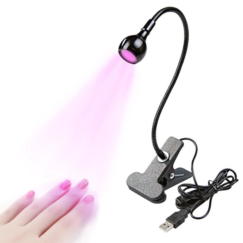 LED Gooseneck Desk Lamp UV Nail Curing Light with USB Clip for Mobile Phone Repair Night Light|电子产品照明