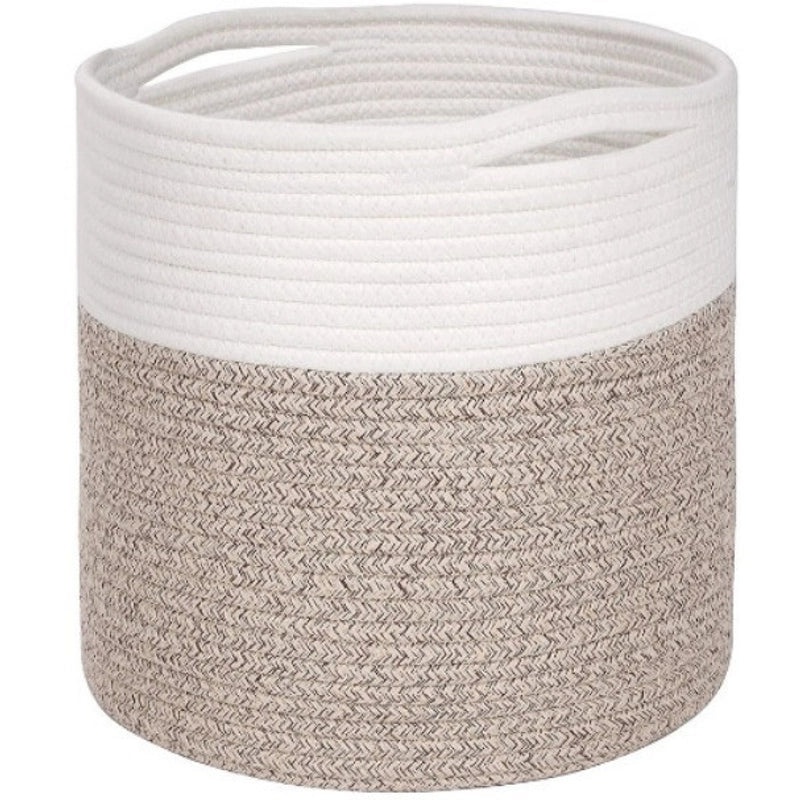 Vintage Multi-Color Cotton Rope Storage Basket|Home Storage & Organization