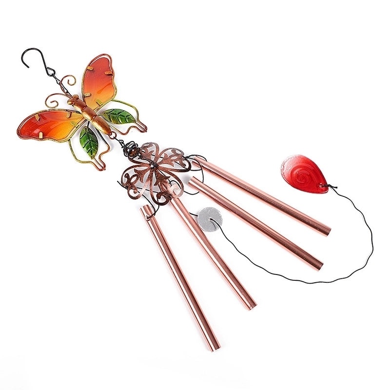 Whimsical Butterfly Metal Wind Chime Wall Decor|Outdoor Garden Hanging Ornaments