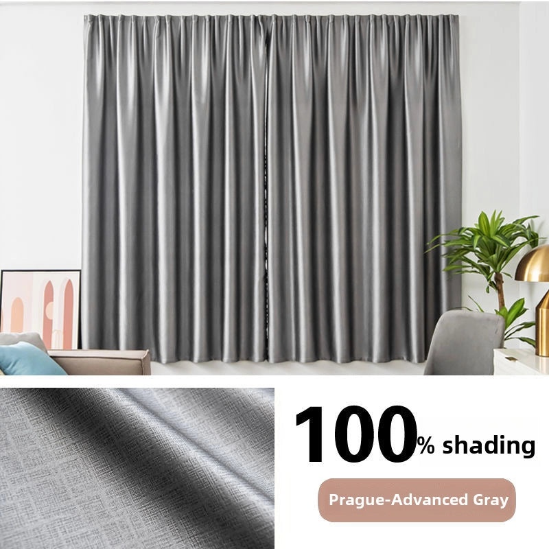 Blackout Curtain for Bedroom 100% Full Shading Self-adhesive Non-perforated Heat Insulation Sunshade Cloth|Home Decor & Window Treatments