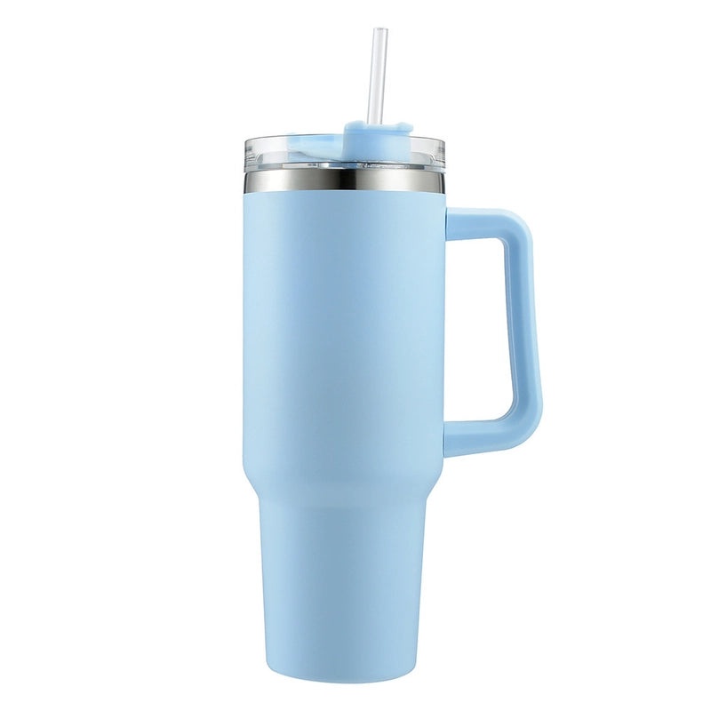 Customized 40oz Stainless Steel Double-layer Insulated Ice Tumbler with Handle for Car | Drinkware & Travel Mugs