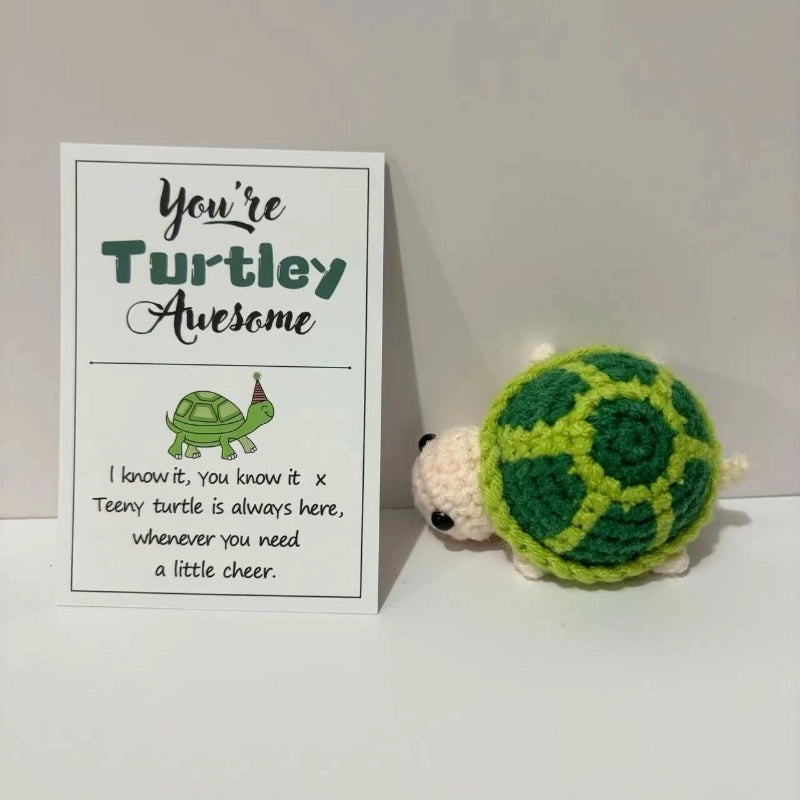 Handmade Wool Knitted Turtle Pendant Cute Positive Energy Doll Ornament|Accessories & Jewelry