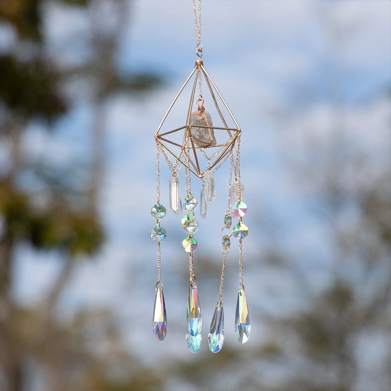 Elegant Geometric Crystal Dreamcatcher Wall Hanging Art|Home Decor