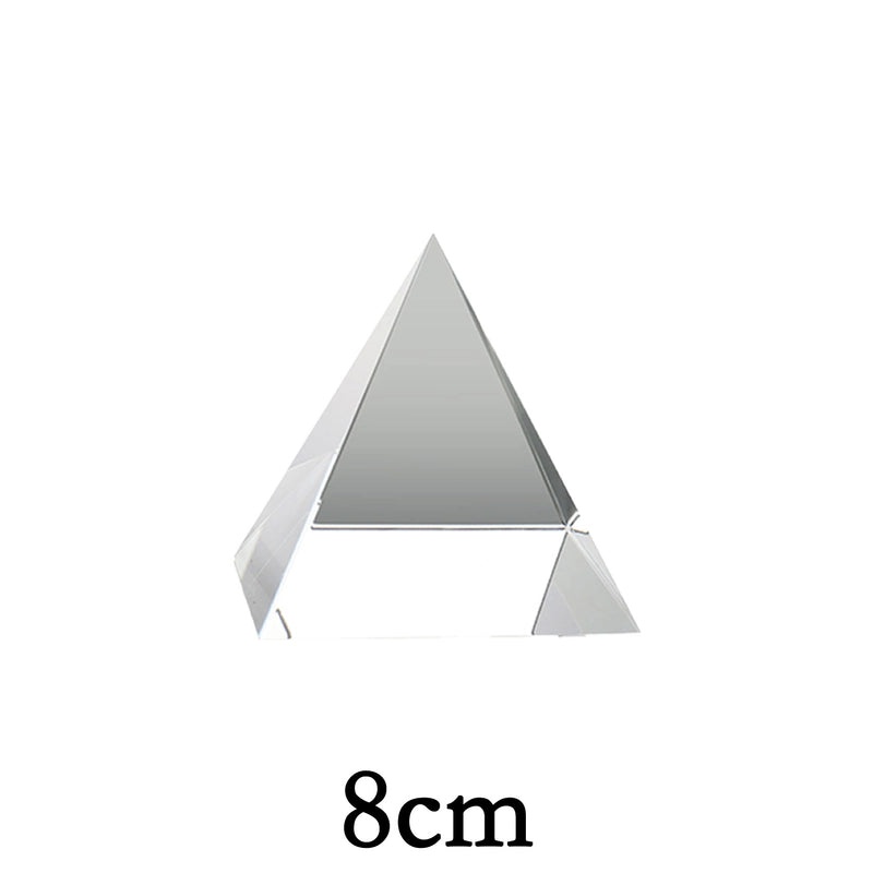 Minimalist Triangle Pyramid White Crystal Ornament for Christmas and Valentine’s Day|Home Decor & Holiday Decorations