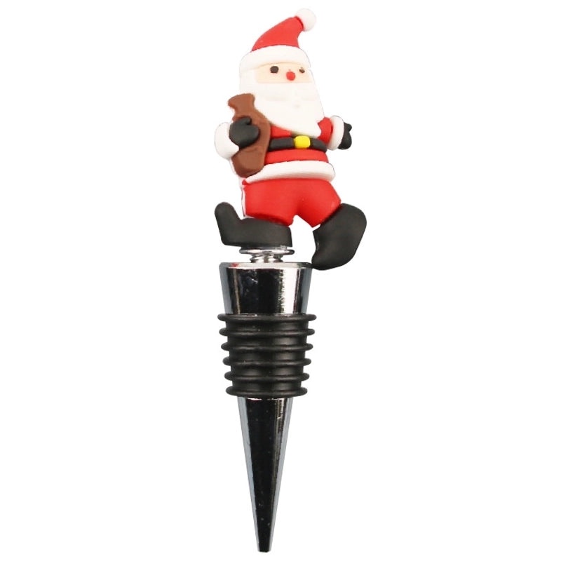 Festive Cartoon Wine Bottle Stopper PVC Aluminium Alloy 1 Piece|Kitchen & Dining Accessories