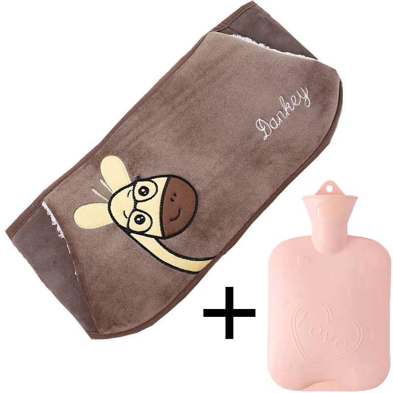 Plush Hot Water Bag with Protective Belt for Waist and Hands Warmth | Home & Personal Care