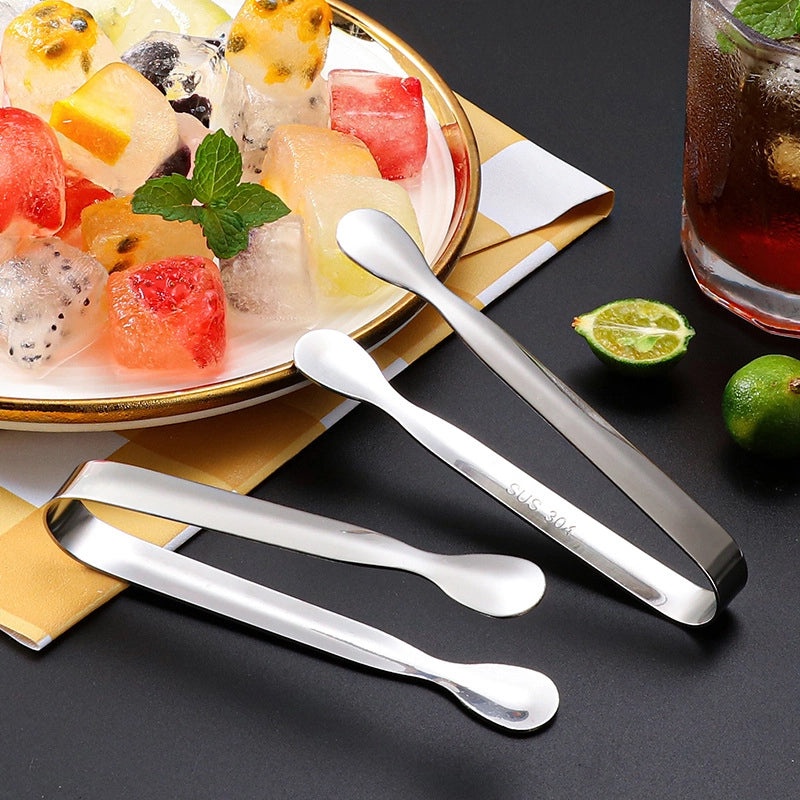 304 Stainless Steel Ice Tongs Thickened Metal Sugar Clip for Ice Blocks and Ice Grains|Kitchen Utensils & Tools