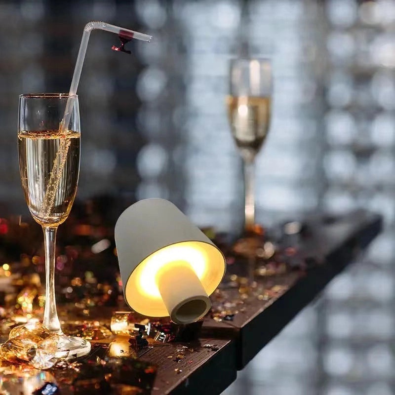 Wine Bottle Table Lamp USB Rechargeable Removable Creative Bar Lamp Clear Wine Headlight | Home Decor Lighting