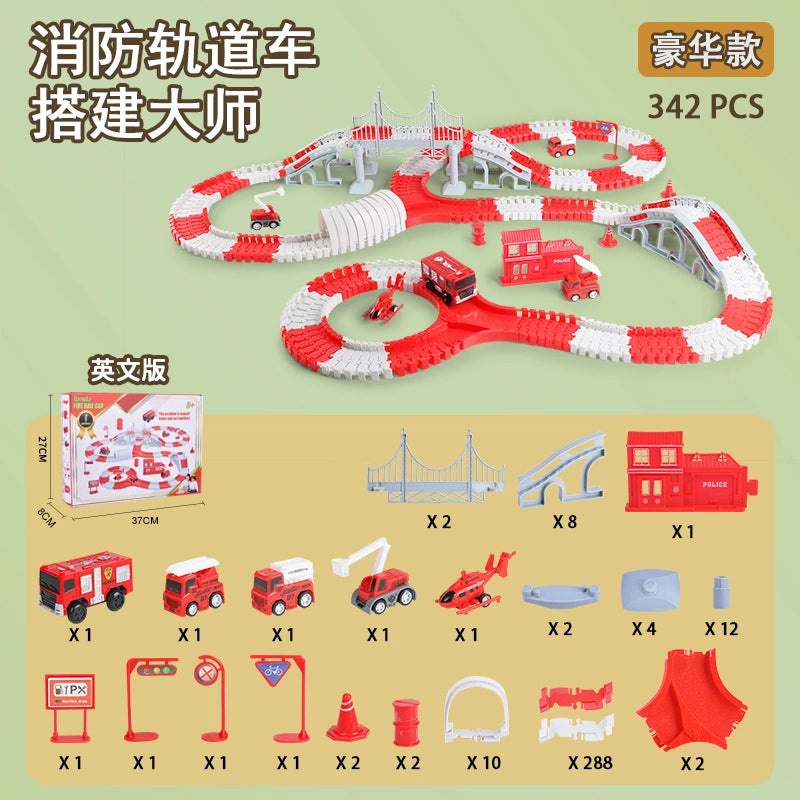 Handmade DIY Electric Fire Rail Car Educational Toys for Children Popular Student Gifts|Educational Toys