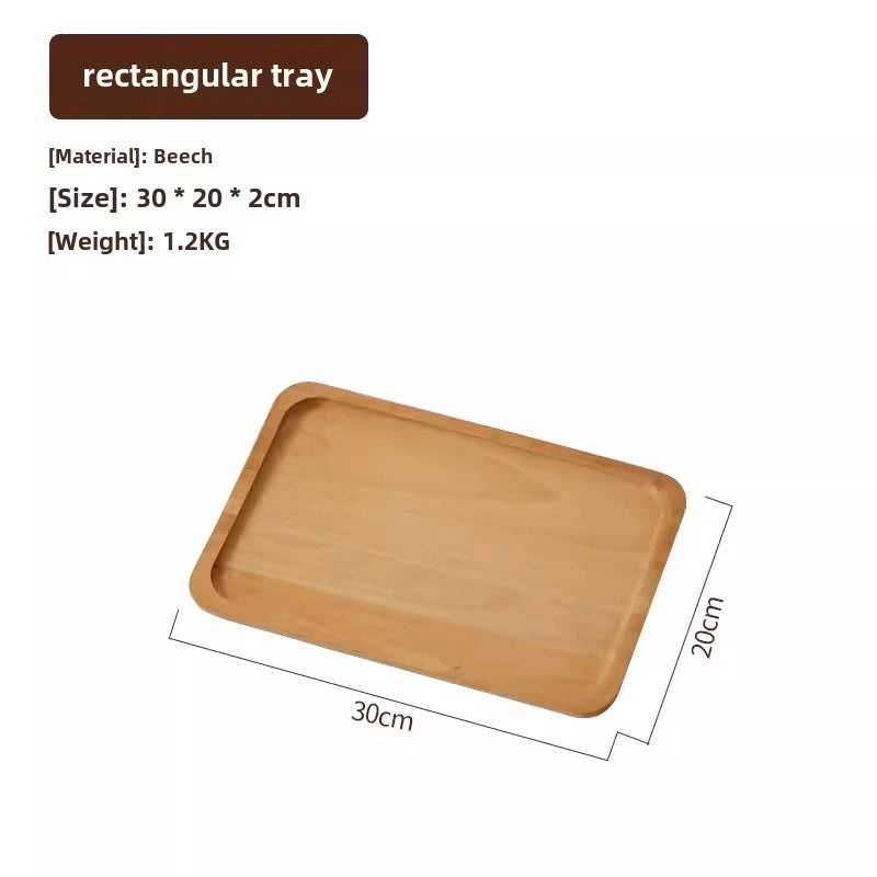 Japanese-style Oval Wooden Tray Solid Black Walnut Rectangular Plate Small Exquisite Tea Coffee Serving Tray|Home & Kitchen > Kitchen & Dining > 
