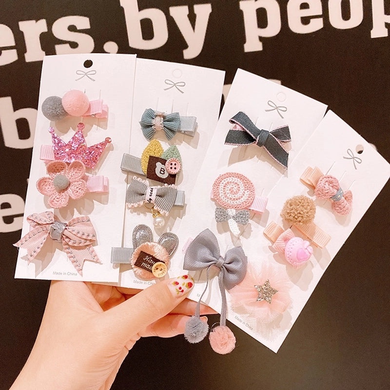 Kids Cute Hairpin Small Safety Clip Baby Hair Accessories Girls' Cloth Hair Clips Adorable Headdress|Children's Hair Accessories