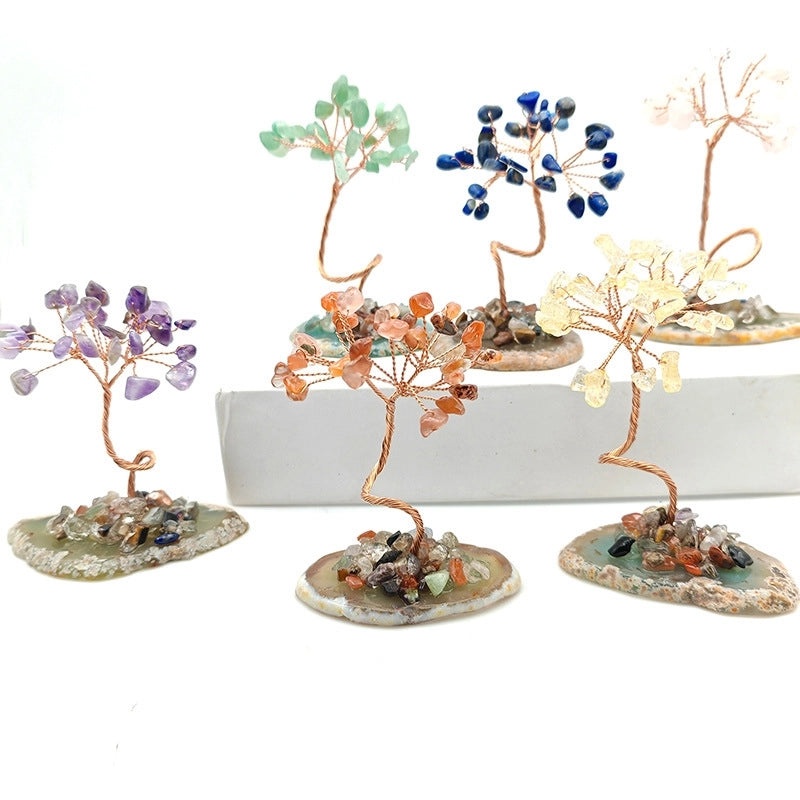 Elegant Minimalist Chinoiserie Tree Crystal Ornament | Home Decor & Accessories