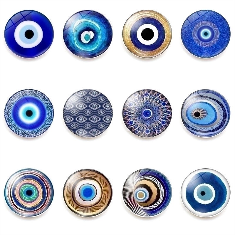 Evil Eye Refrigerator Magnets Blue Glass Crystals 25mm Turkey Magnetic Paper Holders|Home Decor & Kitchen Accessories