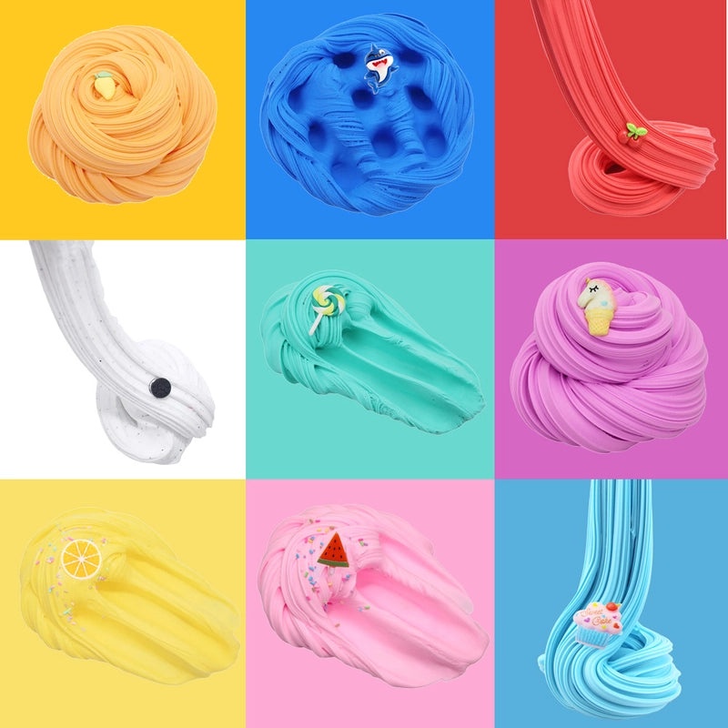 Ultra Light DIY Clay Set 9 Colors Non-Sticky Modeling Mud Cotton Flower Puff Toys | Arts & Crafts Supplies