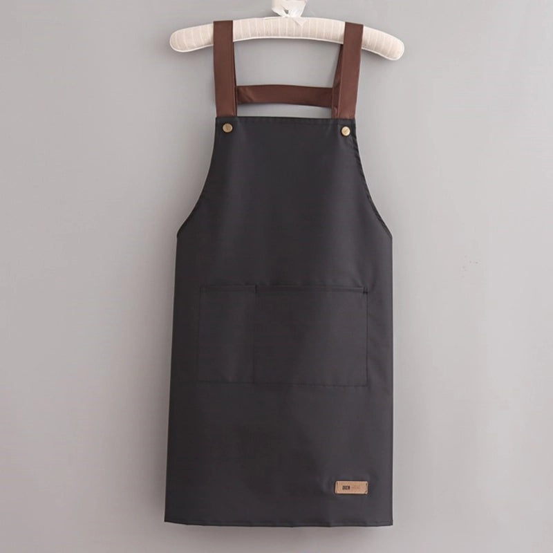 Waterproof Solid Color Apron Set for Kitchen and Household Use | Kitchen Accessories