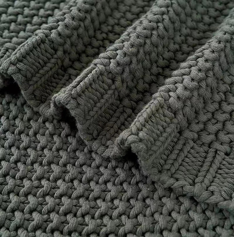 Nordic Tassel Knit Wool Blanket for Office and Sofa | Home & Living Blankets