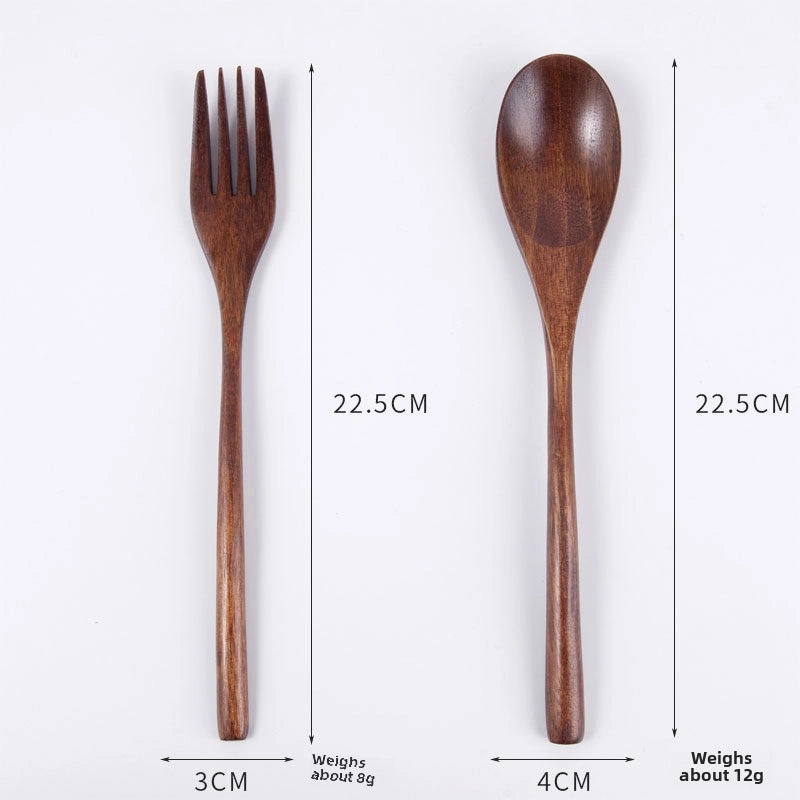 Japanese Style Wooden Tableware Set Phoebe 4-Piece Chopsticks Knife Fork Spoon|Kitchen & Dining Tableware