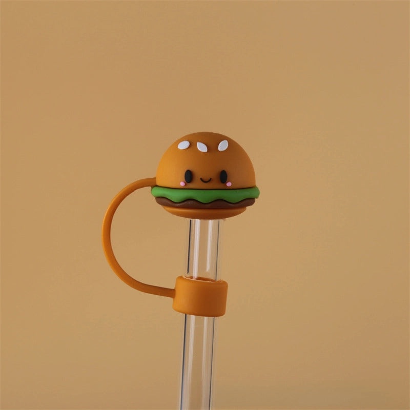 10mm Glass Straw Dust Cover Stainless Steel Cap for Large Diameter Straws Milk Tea Accessories|Drinkware Accessories