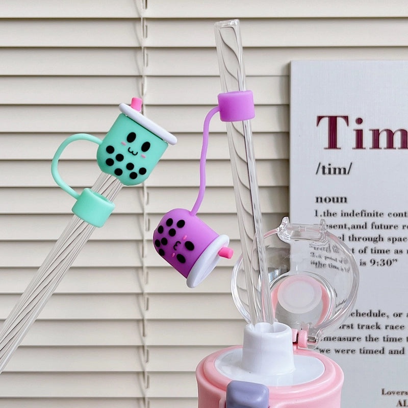 Adorable Cartoon Milk Tea Cup PVC Charm 1pc|Keychains & Charms