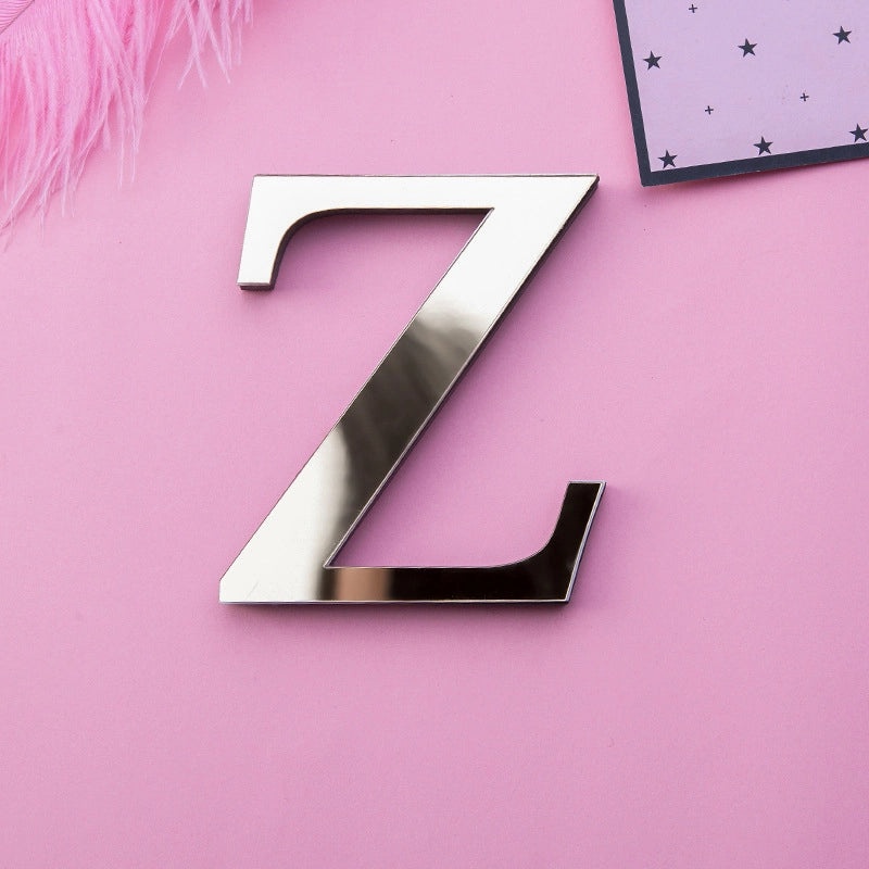 Golden Acrylic Mirror Letters Wall Decal EVA Foam Art Creative Home Decor | Home Decor & Wall Stickers