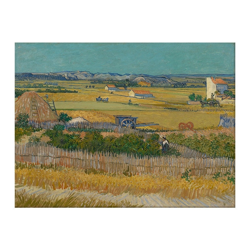 Yinhao Monet Van Gogh Harvest Wheat Field Oil Painting Wall Art for Living Room Dining Room Hallway|Wall Art & Paintings