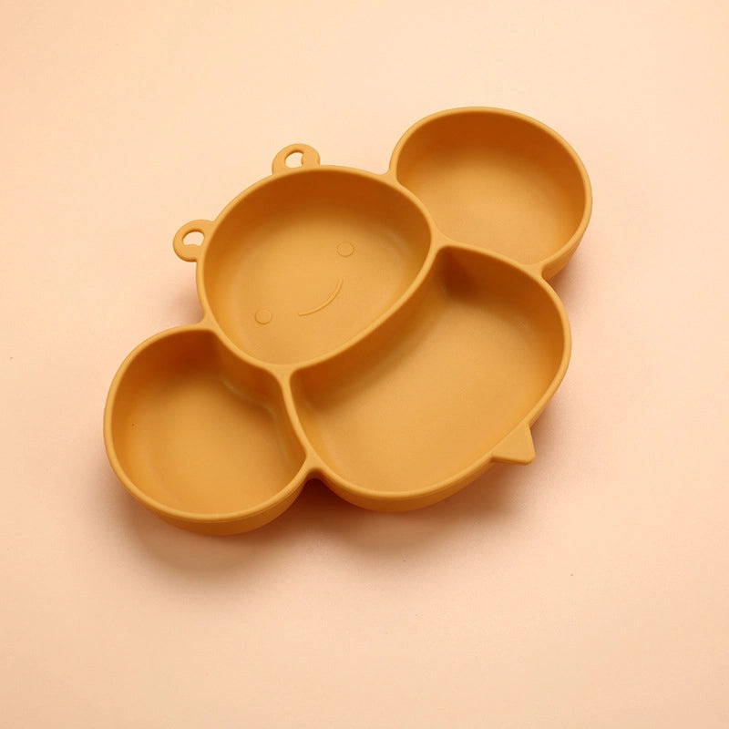 Cute Little Bee Silicone Kids Tableware Set Baby Bowl Cup Spoon Food Grade|Baby Feeding Supplies