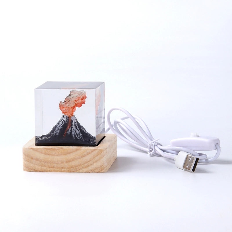 Minimalist Cloud-Shaped Night Lamp with Synthetic Resin Small Ornaments | Home Decor & Lighting