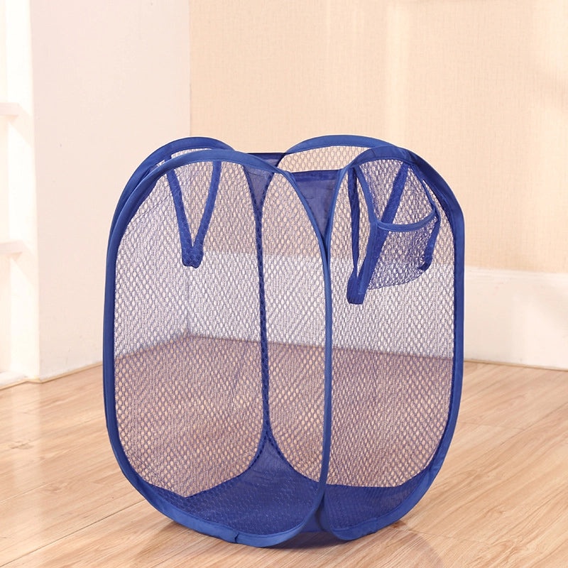Foldable Grid Laundry Basket Lightweight Storage Basket for Bathroom and Household Use|Home Storage & Organization