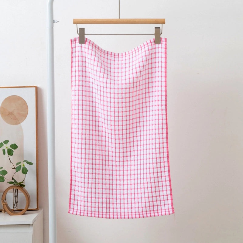 Classic Minimalist Cotton Towels with Lattice Pattern|Home Textiles & Towels