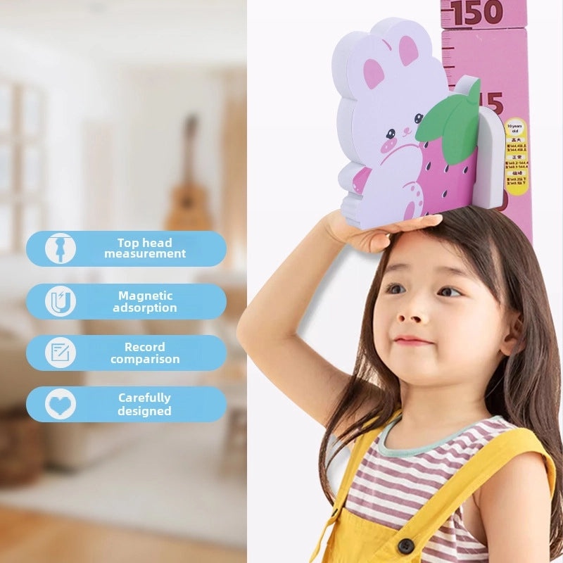 儿童成长身高贴自粘墙贴3D立体磁性尺子|儿童教育用品