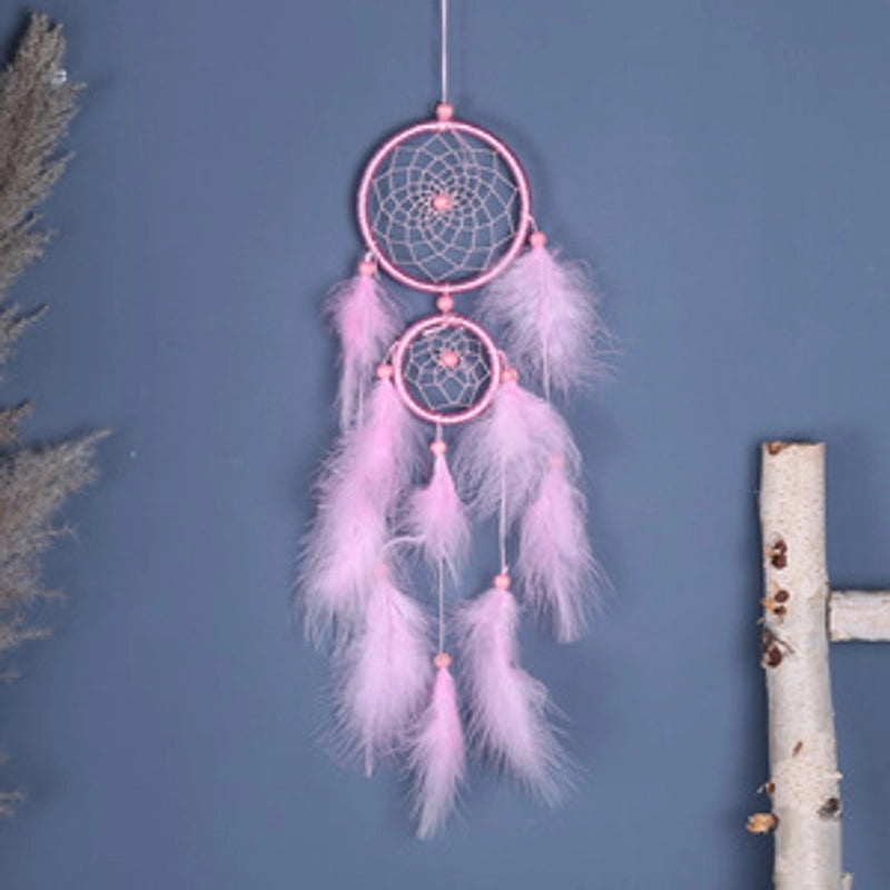 Minimalist Feather Dreamcatcher Wall Art, Boho Grid Style | Home Decor