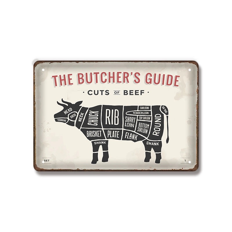 10 Retro Letter Flame Cattle Iron Wall Art Ornaments Set|Home Decor Wall Art