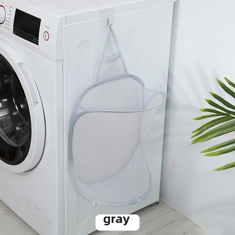 Foldable Wall-Mounted Laundry Basket for Dirty Clothes Storage | Home Organization & Laundry Accessories