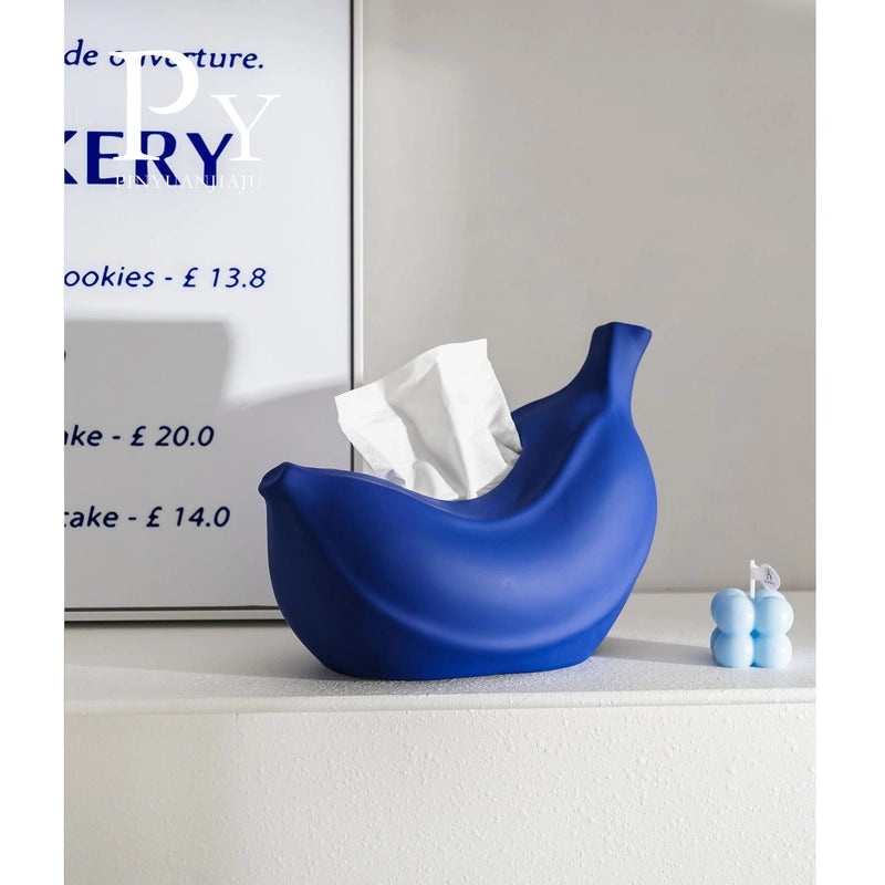 Sleek Banana Shaped Glossy Tissue Box Holder | Home Decor & Accessories
