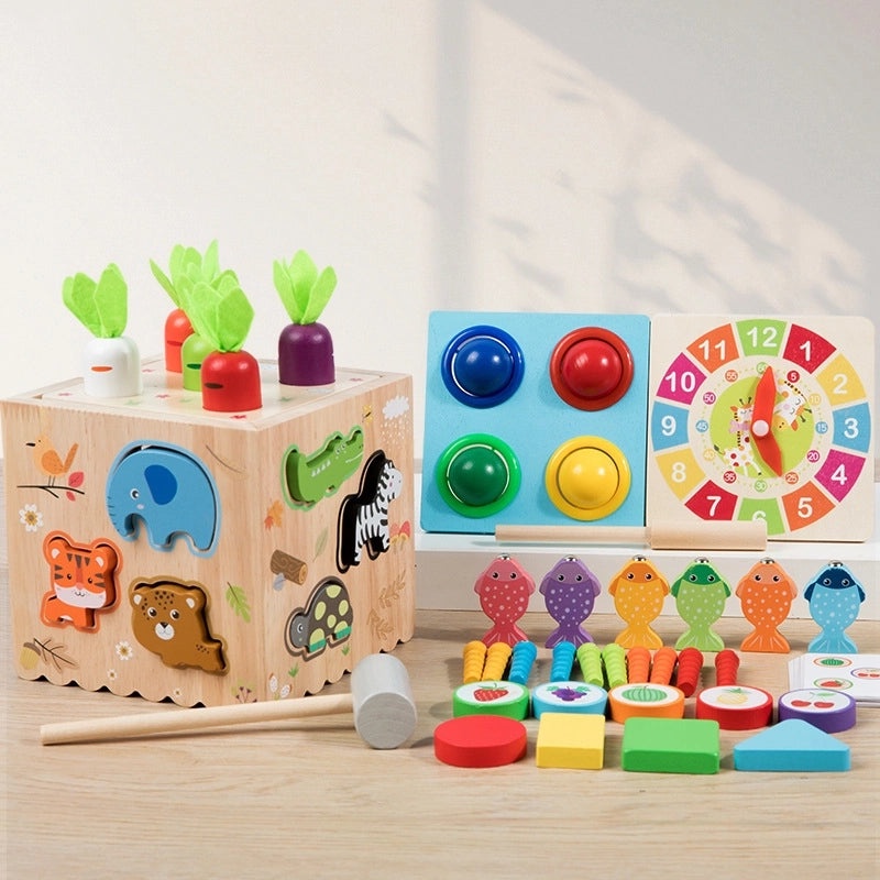 Wooden Geometric Animal Learning Toys for Babies 0-2 Years and Toddlers 3-6 Years | Educational Toys & Games
