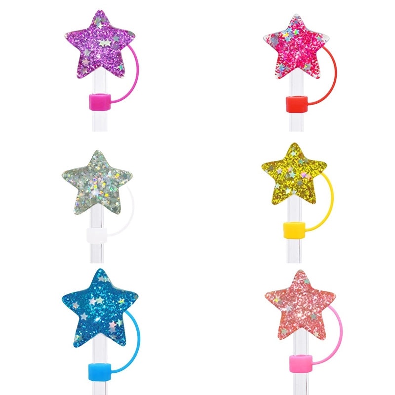 Cute Star Silica Gel Straw Cap for Drinks | Drinkware Accessories