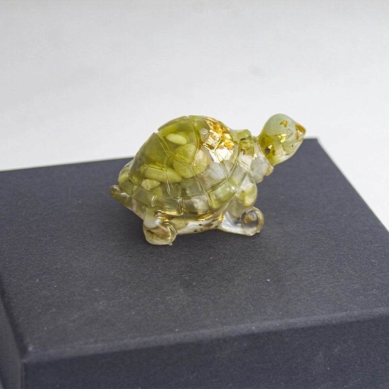Cute Cartoon Tortoise Resin Figurine | Home Decor & Ornaments