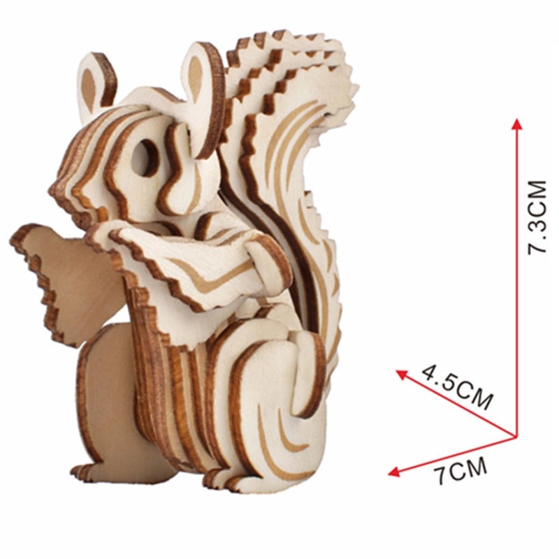 Cute Cartoon Animal DIY Wooden Building Blocks Puzzle Toy for Kids | Children's Educational Toys