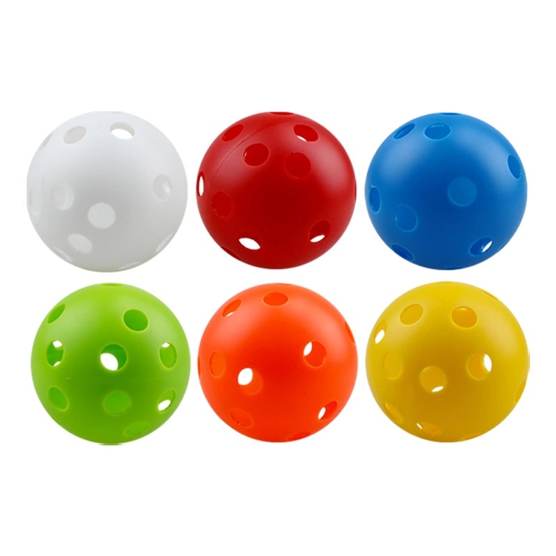 Multicolor 26-Hole Durable 72mm Plastic Floorball Ball for Bat Practice | Sports Equipment