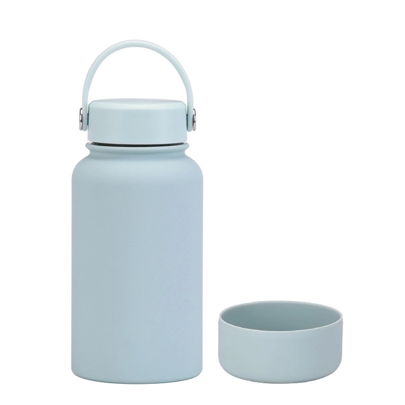 Stylish Solid Color Stainless Steel Water Bottle with Silicone Sleeve 1 Piece|Drinkware & Bottles
