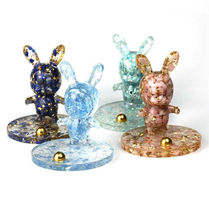 Adorable Rabbit Resin Figurines Cute Artificial Plastic Decorations for Home | Home Decor Ornaments