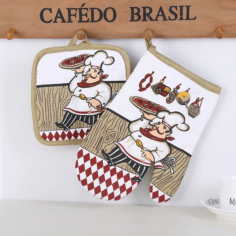 Heat Resistant Gloves with Pastoral Multiple Prints | Kitchen & Dining Accessories