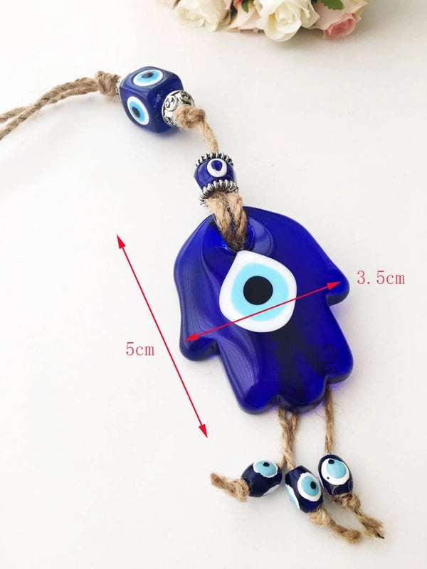 Casual Cute Palm Eye Glass Linen Thread Pendant Wall Art Decorative Hanging Home Decor|Wall Art & Decor