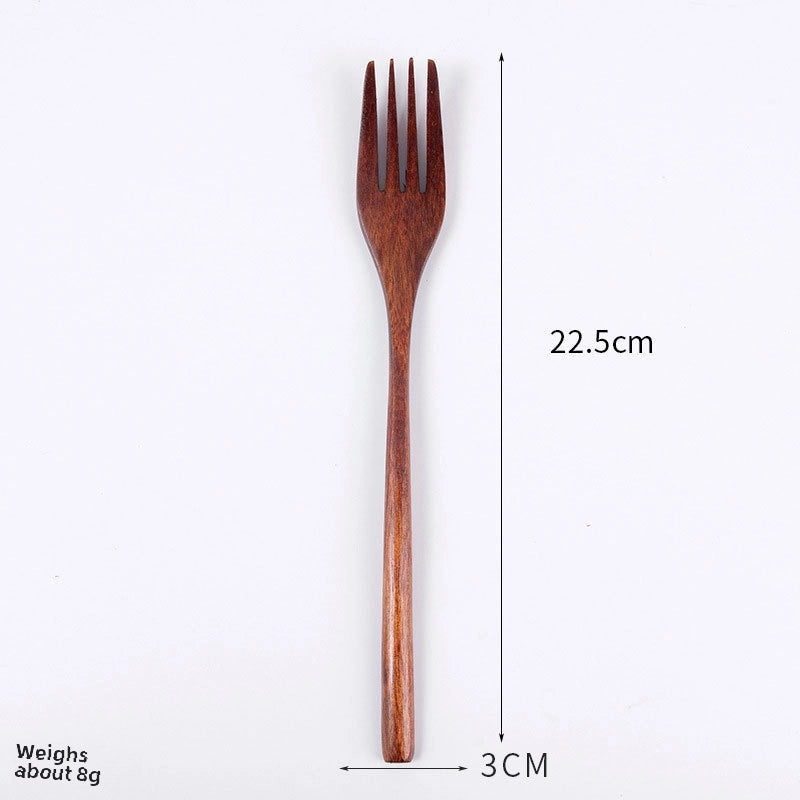 Japanese Style Wooden Tableware Set Phoebe 4-Piece Chopsticks Knife Fork Spoon|Kitchen & Dining Tableware