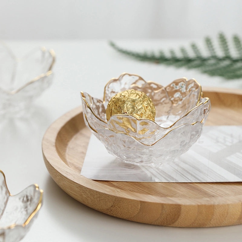 Japanese Cherry Blossom Glass Dish Pink Petal Small Seasoning Bowls Mini Dip Dishes|Tableware & Kitchen Accessories