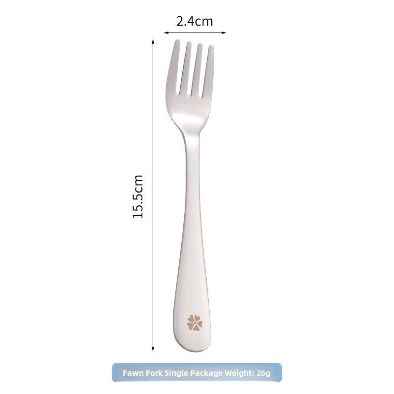 304 Stainless Steel Cartoon Baby Spoon Cute Feeding Spoon for Children Learning to Eat | Baby Feeding Accessories