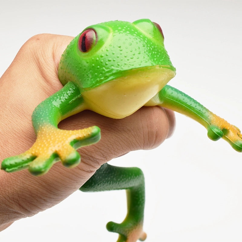 Realistic Frog Figurine Decoration Soft Rubber Frog Toy Creative Prank Vent Toy|Home Decor & Toy Accessories