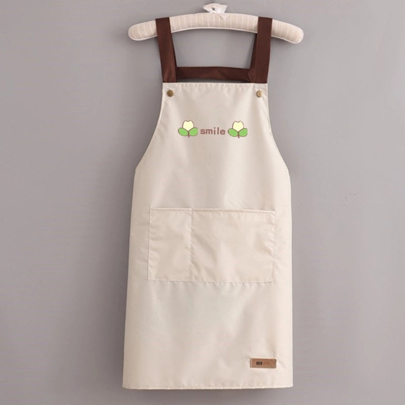 Waterproof Solid Color Apron Set for Kitchen and Household Use | Kitchen Accessories