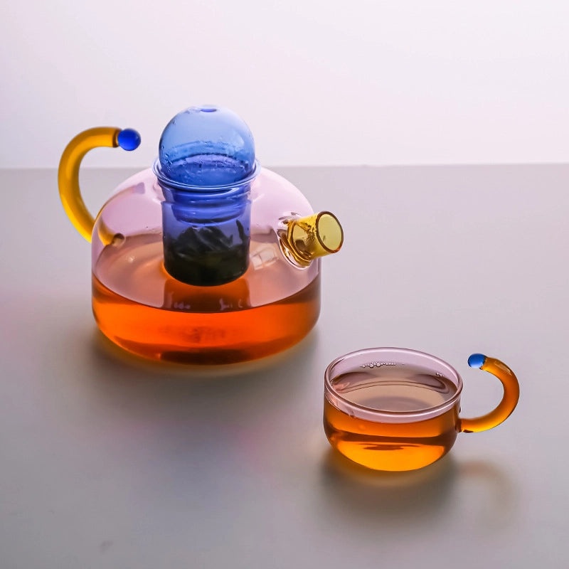 Colorful Casual Glass Teapot 1 Pc|Home & Kitchen Accessories